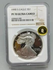 1990 S Proof American Silver Eagle NGC PF 70 Ultra Cameo