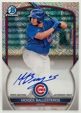2023 Bowman Mega Box Moises Ballesteros Chrome Mojo Refractor Auto Cubs