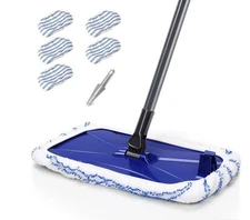 Microfiber Dust Mop for Floor Cleaning, Hardwood Flat Dry and Wet With 5 Mop Hea