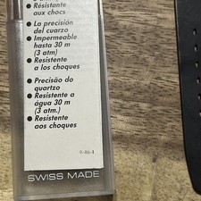 Swatch 30 m (3 ATM) Water Resistance Wristwatches with 12-Hour