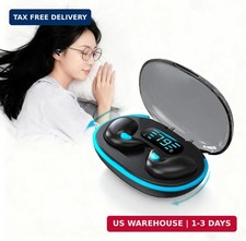 Wireless Sleep Bluetooth in-Ear Headphones, Mini Invisible Earbuds with LED Digi