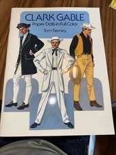 Uncut Tom Tierney Paper Dolls Book Clark Gable 1986 Full Color 32 Costumes