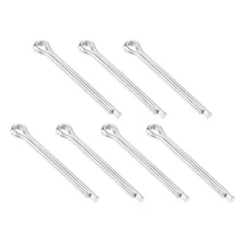 7Pcs 8mmx75mm Zinc-Plated Carbon Steel Cotter Pin Split Pin, White