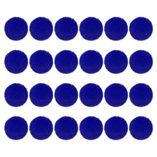 24Pcs Fluffy Soft Faux Fur Pom Poms for Hats with Elastic Loop, Blue