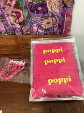 Authentic Poppi Soda 5 Piece Headband Set & Cluster Keychain In Pink New Rare