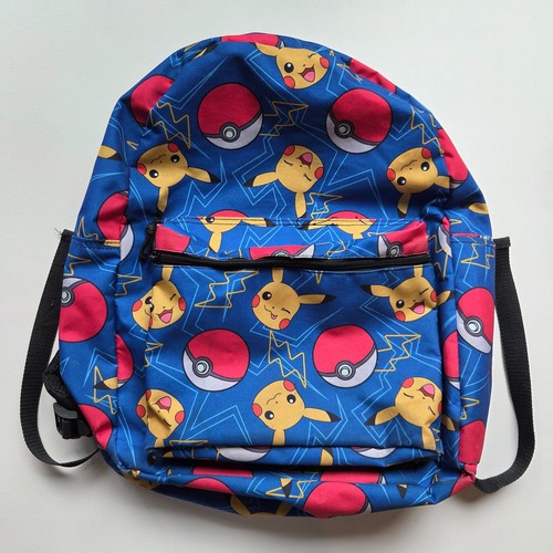 Nintendo Pokemon Pikachu / Pokéball Pattern Full Size Backpack w/ Pockets