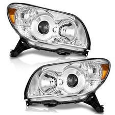 Headlights OE Replacement Clear Lens I Chrome Housing I Amber Reflector