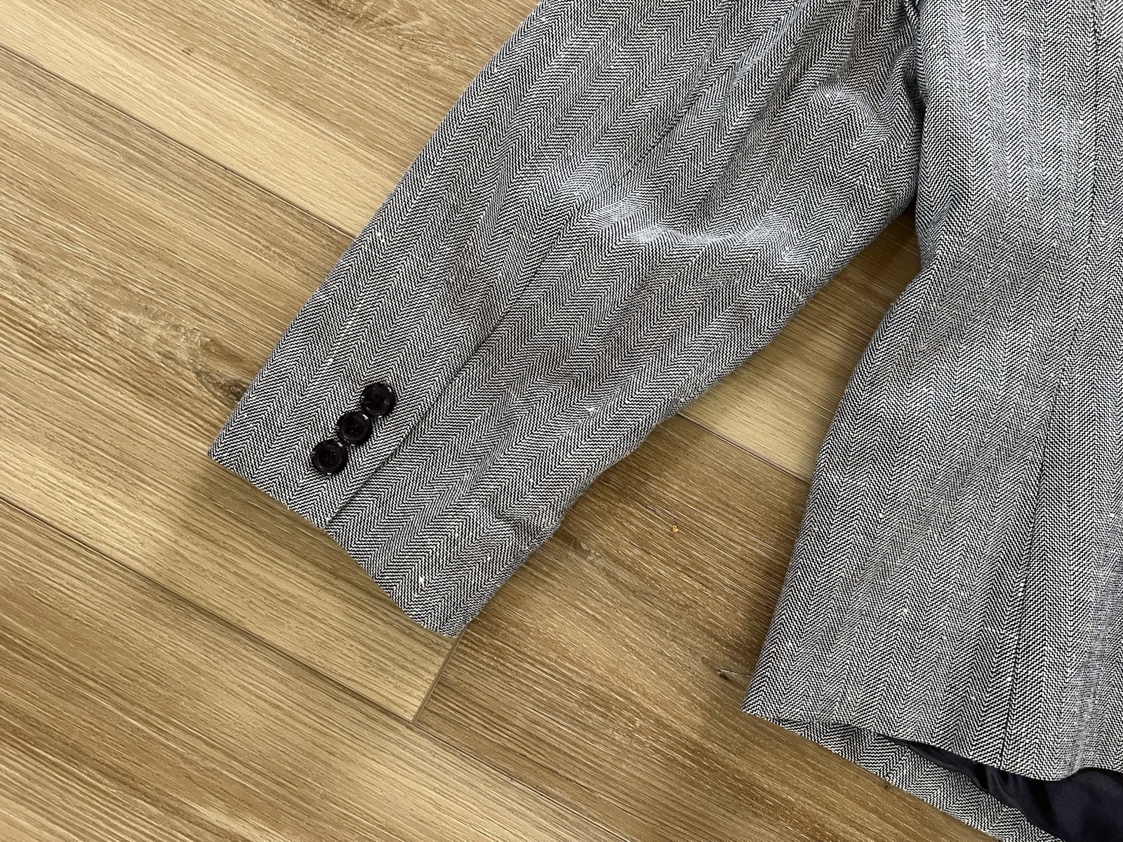 PENDLETON Blazer Jacket Herringbone WOOL SILK Gra… - image 6