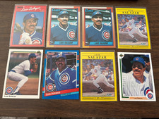 Luis Salazar 8 card lot 1990 1991 Donruss Topps Fleer Upper Deck Cubs
