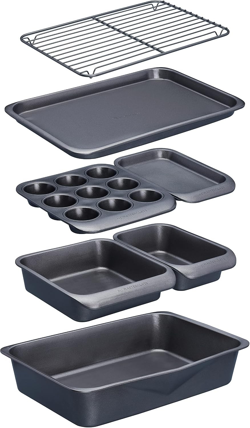 Masterclass 7 Piece Non-Stick Baking & Roasting Set Grey 40X27cm - Image 5