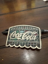 Scarce Vintage 1977 DRINK COCA-COLA Enameled Belt Buckle Bergamot Brass Works