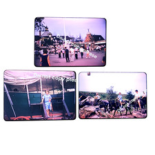 1961 Freedomland Amusement Park Bronx New York NY Slide Lot Kodachrome