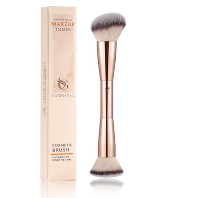 Foundation Brush & Concealer - Multi-Use Gold,Angled Round&Flat 