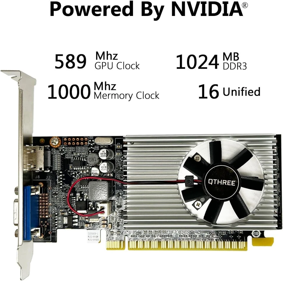 NVIDIA GeForce GT 210 1024MB Low Profile Graphics Card with HDMI & VGA - Image 4 of 4