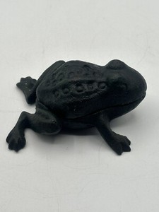 Cast-Iron Figural Spotted Frog Toad Covered Trinket Box With Removable Lid