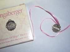 Longaberger Horizon Of Hope Pewter Basket Tie On New In Original Box