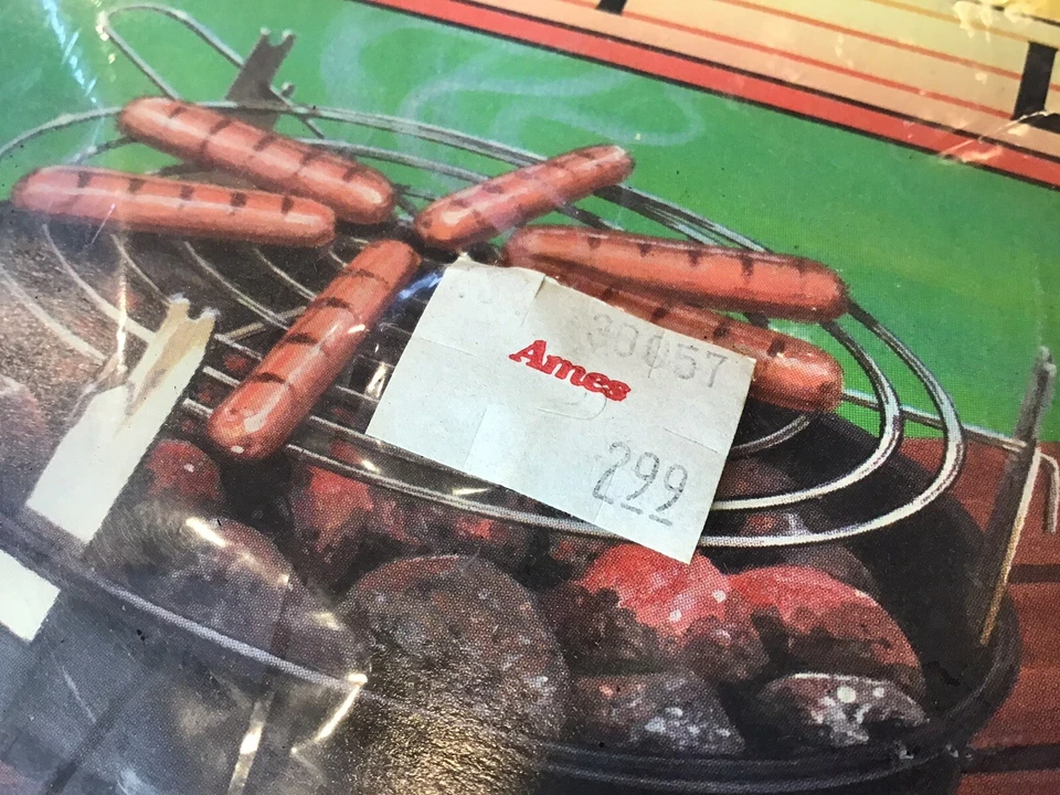 Parrilla de barbacoa portátil de mesa vintage RETRO Marsh Allan 12” TEAL 3 posiciones #5 EE. UU. Foto 4 de 4