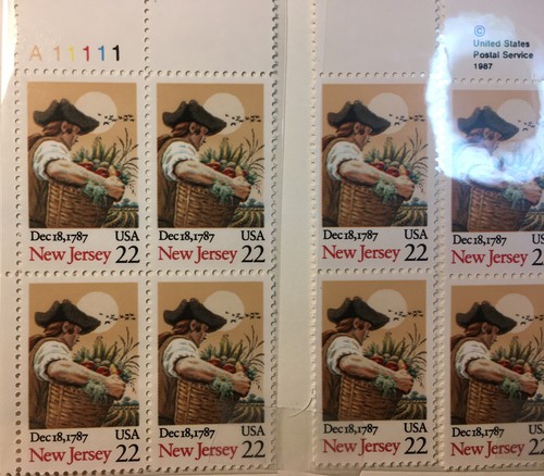NANEE-B) US #2348, NEW JERSEY,SET OF 3 BLOCKS, PL#-ZIP CODE-USPS- MOGNH,BK162 - Picture 2 of 3