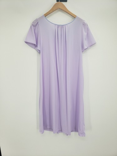 SHADOWLINE Nightgown Robe Women's Small Peignoir Sleepwear Purple Nylon - Picture 7 of 15