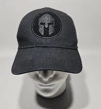 Highland Tactical Spartan PUNISHER Hat Cap Mesh Back Trucker Snapback Black 