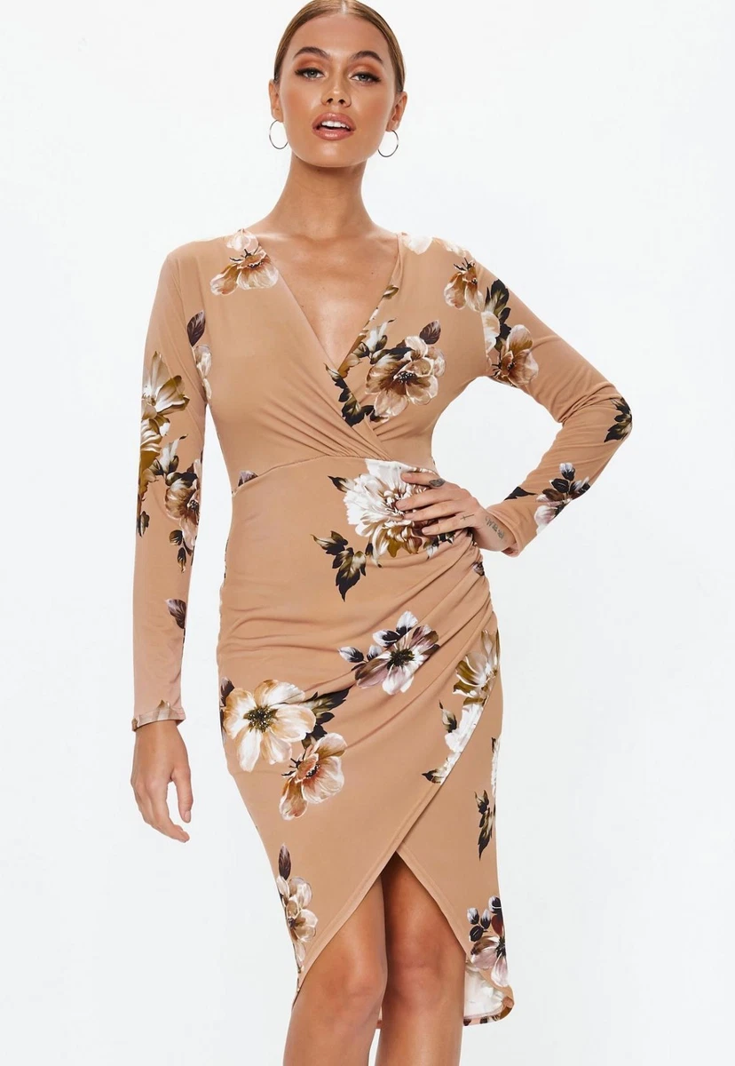 Beige Missguided Wrap Dresses for sale | eBay UK