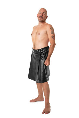 The Black Rose - Herrenrock aus Leder - Model ''Mason'' - Short - Herrenrock