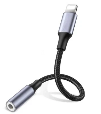 NACHTIGALL iPhone auf AUX 3,5mm Adapter Stereo iPhone iOS zu Klinke AUX Nylon Klinkenkabel