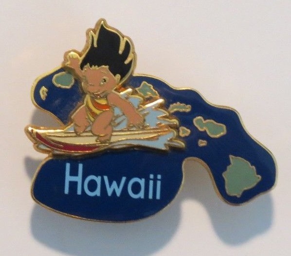 DISNEY DLR WDW CHARACTER STATE PINS HAWAII LILO FROM LILO