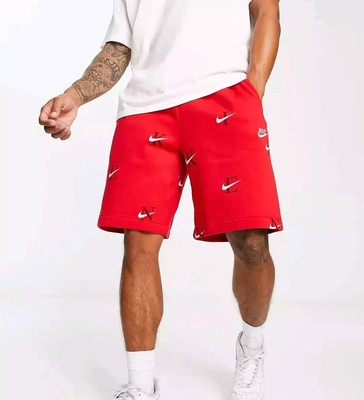 Nike Mens NSW Printed Basketball Shorts Drawstring Red Size M NEW WITH TAGS!
