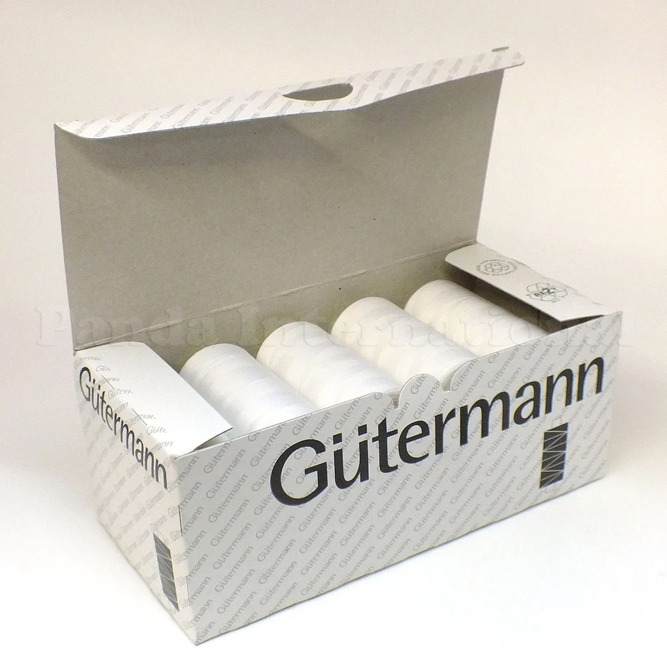 GUTERMANN Mara 120 TEX 25, HILO 100% POLIÉSTER 1094 yarda/carrete blanco 1 caja Foto 2 de 3
