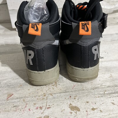 Nike CQ0449 001 Air Force 1 High 'Under Construction - Black' 9 | eBay