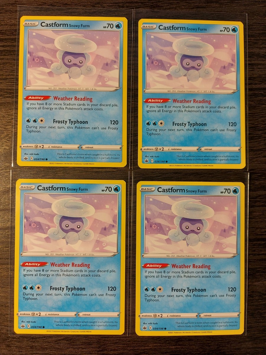 castform snowy form pokemon card value - Sword & Shield - Chilling Reign - Evolves from null Type Castform snowy form card -