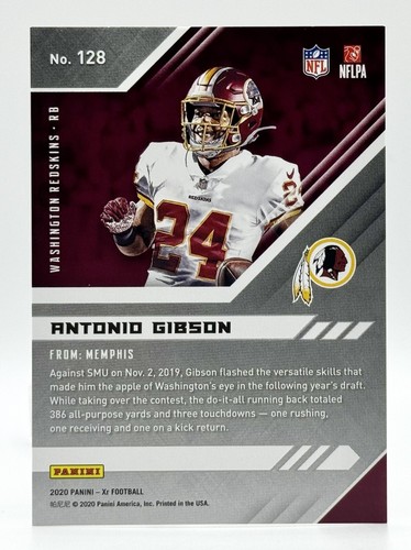 2020 Panini XR Purple #138 Antonio Gibson RC 18/25 Washington Commanders - Picture 2 of 2