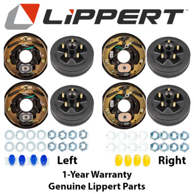 Lippert 3500lb Tandem Brake & 10'' Hub Drum Kit 5x4.5 - Fits Dexter Alko Rockwell