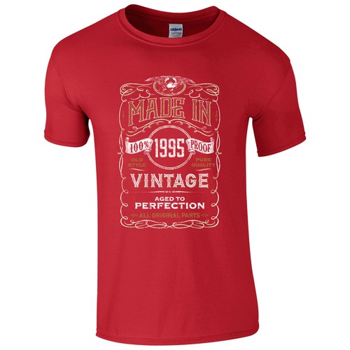Made in 1995 T-Shirt Born 30th Year Birthday Age Present Vintage Funny Mens Gift - Picture 7 of 8