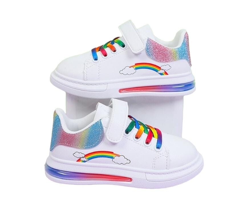 SAOLA SNEAKER BAMBINA NUOVE TENNIS RUNNING SNEAKER SCUOLA CASUAL SPORT COLORE ARCOBALENO