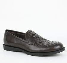  740 New Bottega Veneta Mens Dk Brown Woven Leather Loafer Moccasin 285660 2006