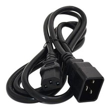 Image of 6Ft 250V 10A 16A IEC 320 C13 to C20 Power Extension Cord Cable for PDU UPS
