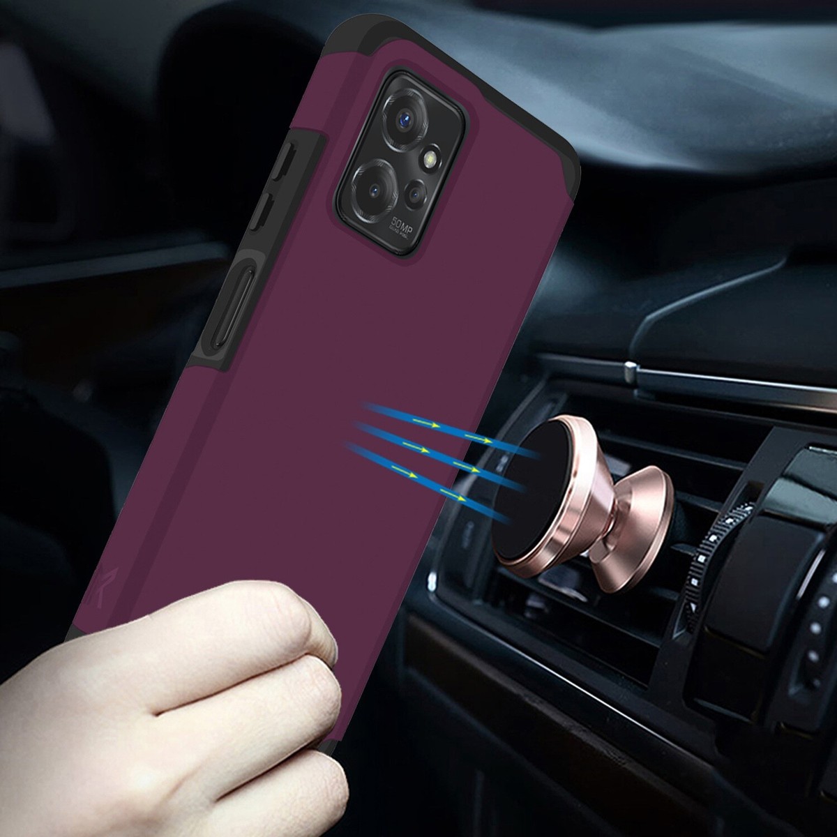 Motorola Ultra 50 Custodia Ibrida Vetro Temperato Per Motorola Moto G Power 5G 2023 - Cover Amichevole Con Montaggio Magnetico Quad Lock USB - Foto 2