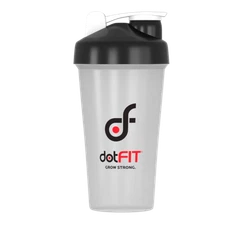 DotFit Shaker Bottle Black Logo BPA-Free Stainless Steel Mixing Ball 28oz NEW