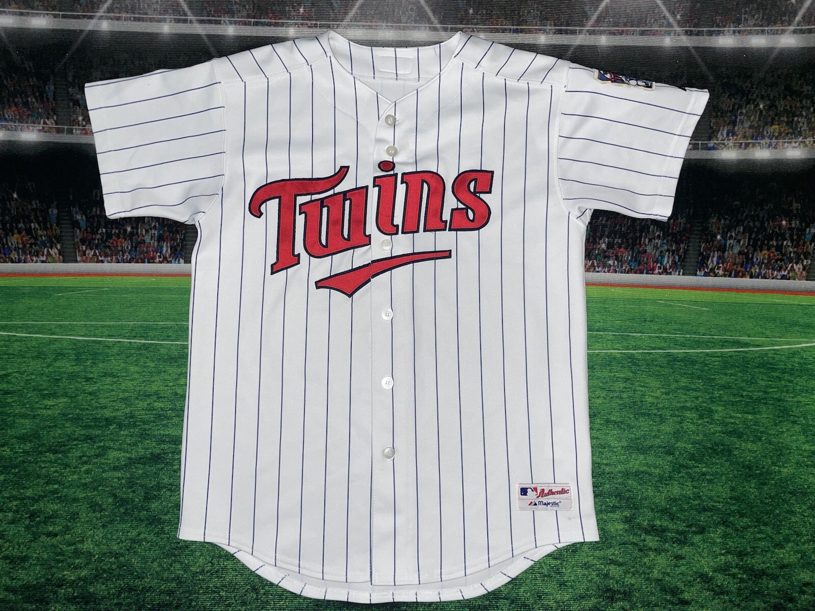 Vintage Majestic Minnesota Twins Youth Jersey Sz Large Preowned