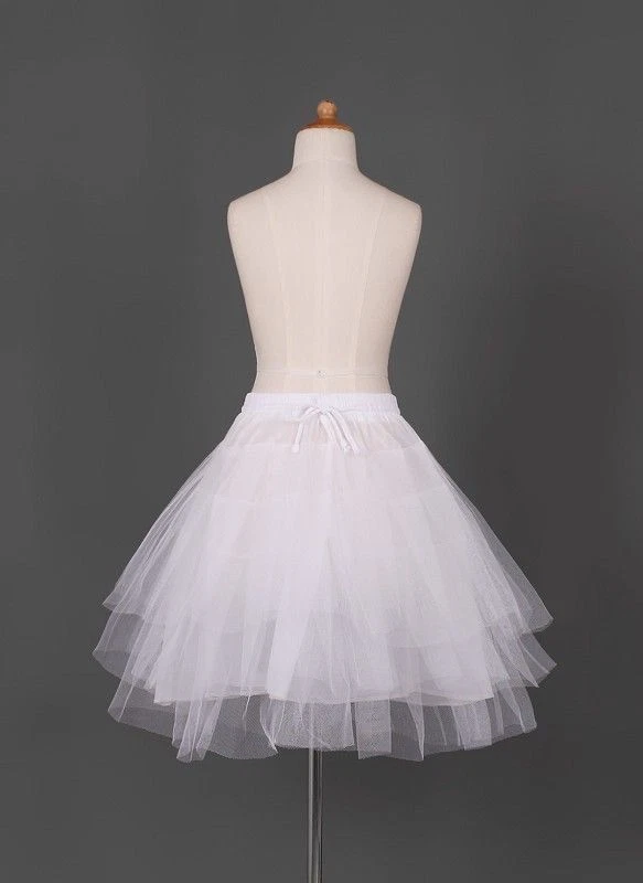 Flower Girl Dress Petticoat Crinoline Underskirt Short Brida Skirt Slip - Image 2 of 3