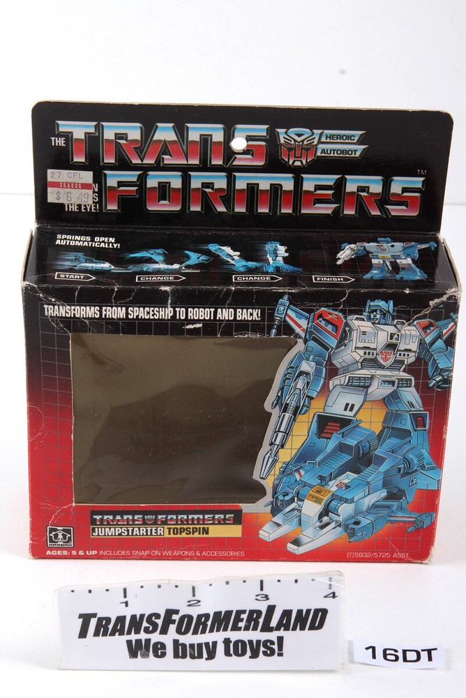 Topspin Box Only Jumpstarters 1985 Vintage Hasbro G1 Transformers