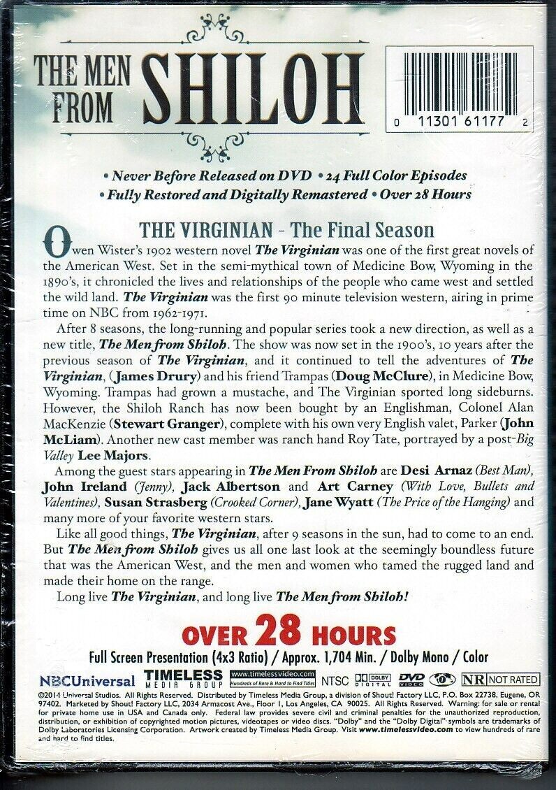 その他 Men From Shiloh [DVD] The Men From Shiloh: The Virginian - Final Season DVD Set (8 Discs