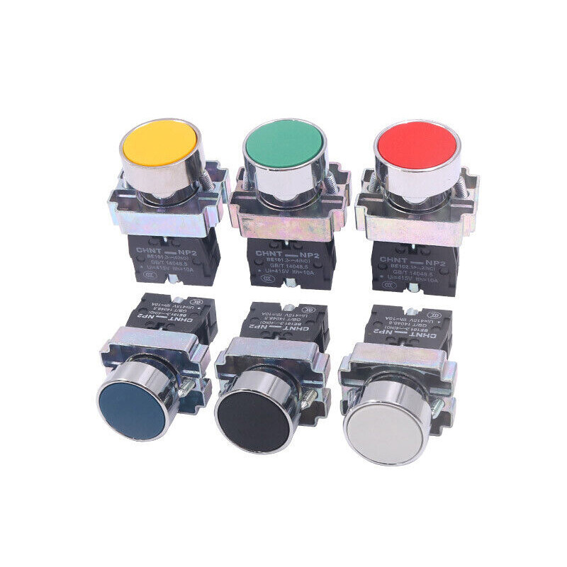 Xb2 Red Green Blue 22mm Panel Mounting Push Button No Nc Contact 