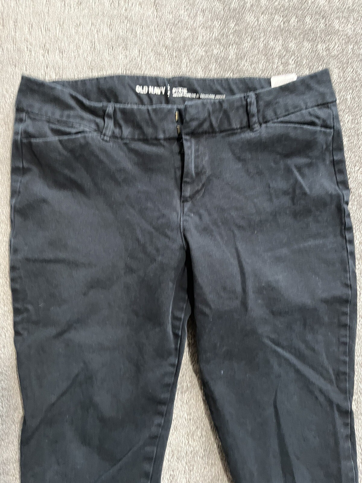 Old Navy Black Solid Pixie Ankle Pants Women Size… - image 2