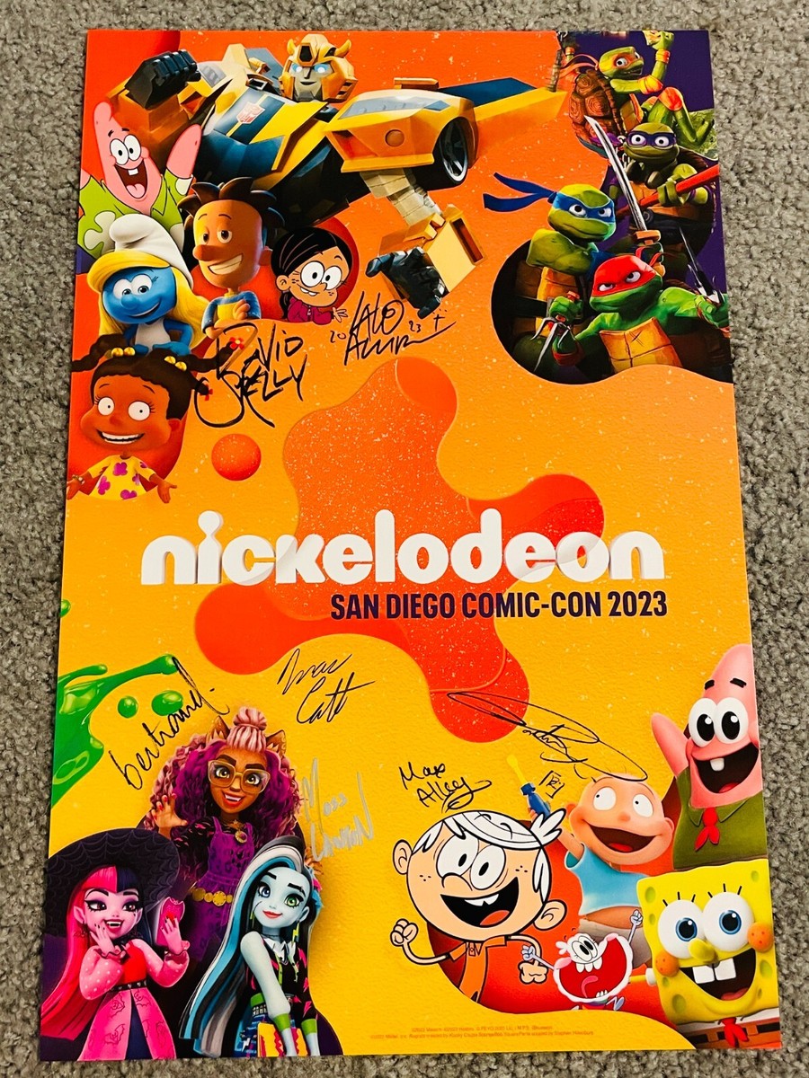 SDCC 2023 NICKELODEON CAST SIGNED AUTOGRAPH POSTER RUGRATS MONSTER