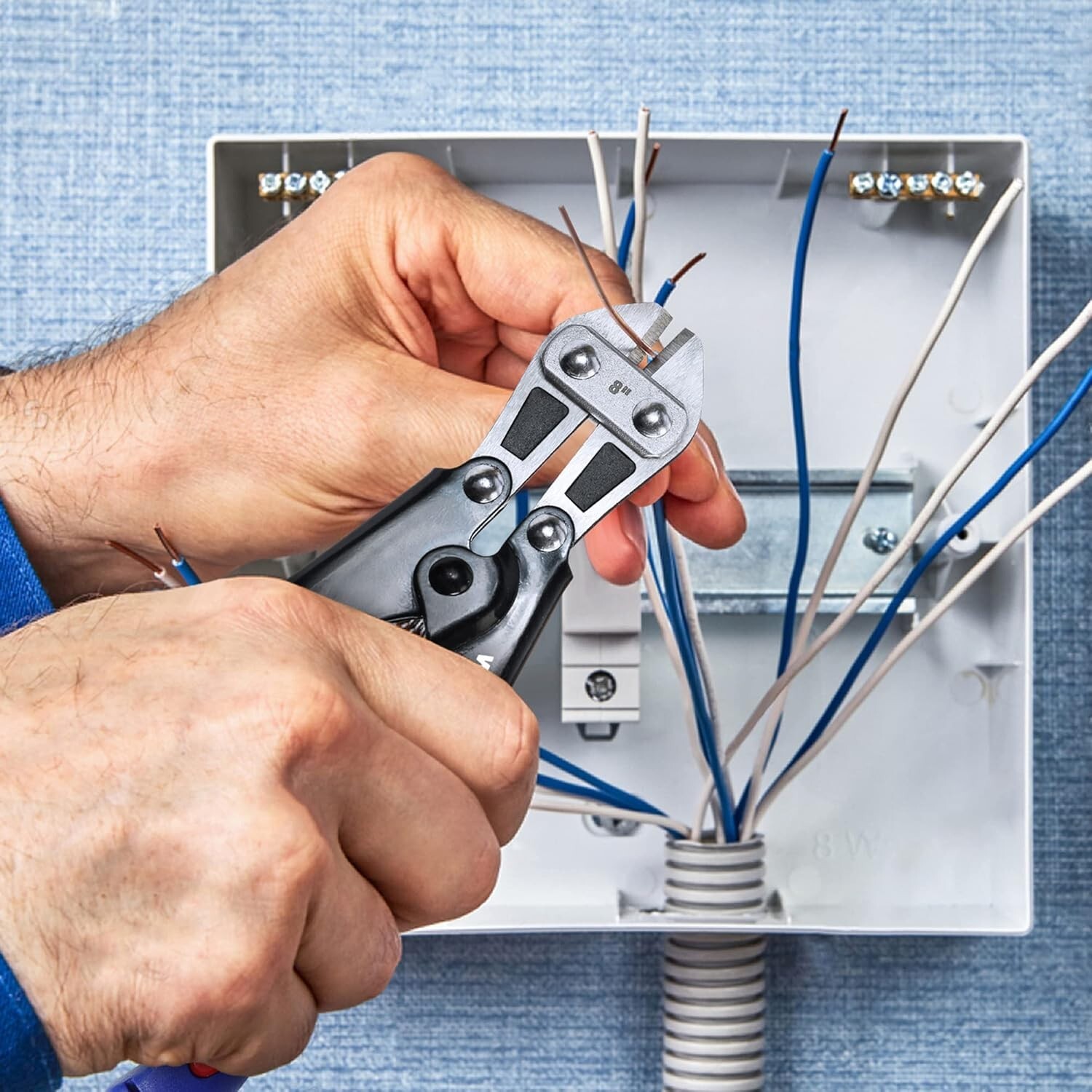 Mini Bolt Cutter Alloy Steel 8-inch Heavy Duty Wire Cable Snips for Electrical