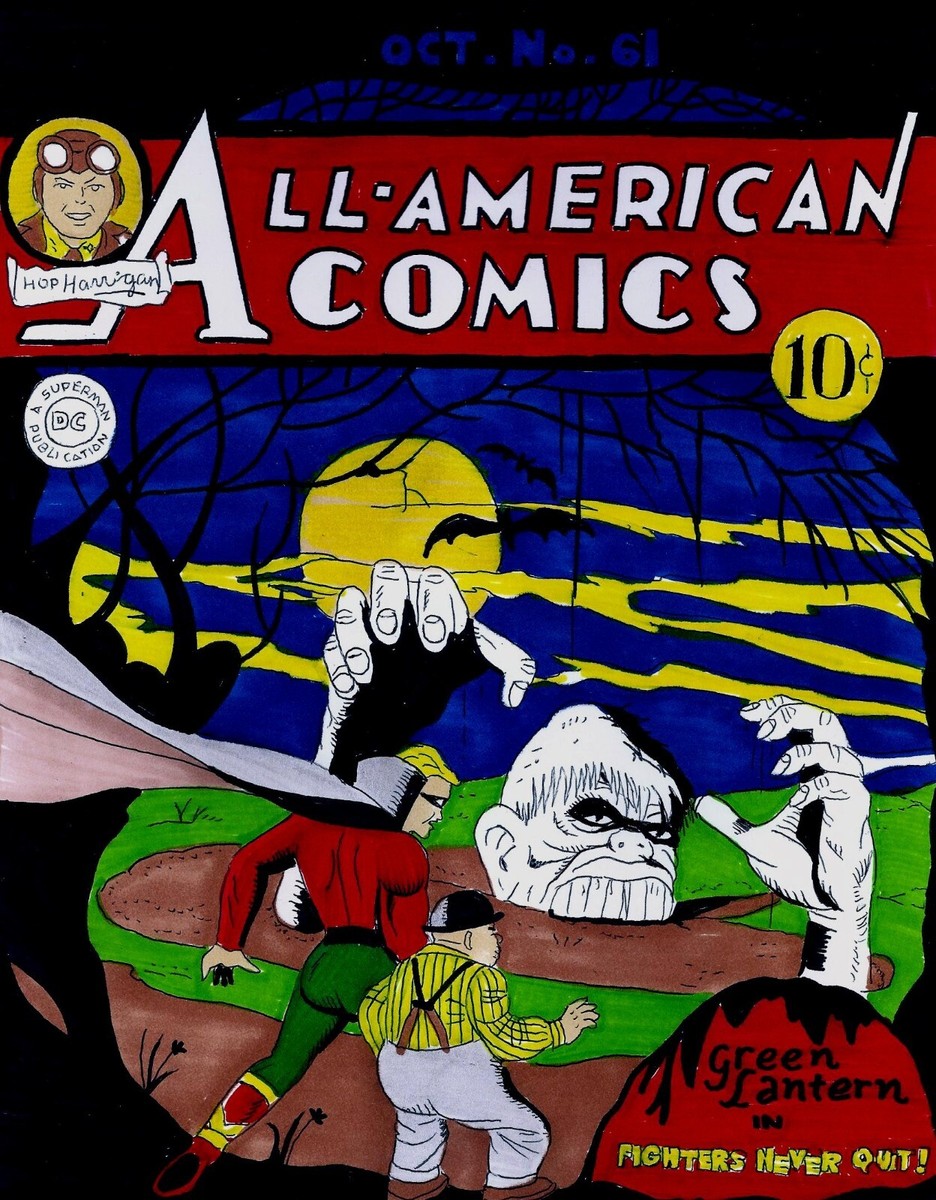 ALL AMERICAN COMICS # 61 COVER RECREATION 1ST SOLOMON GRUNDY