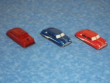 1940s Argo Tin Litho Friction Toy Cars Set Of 3